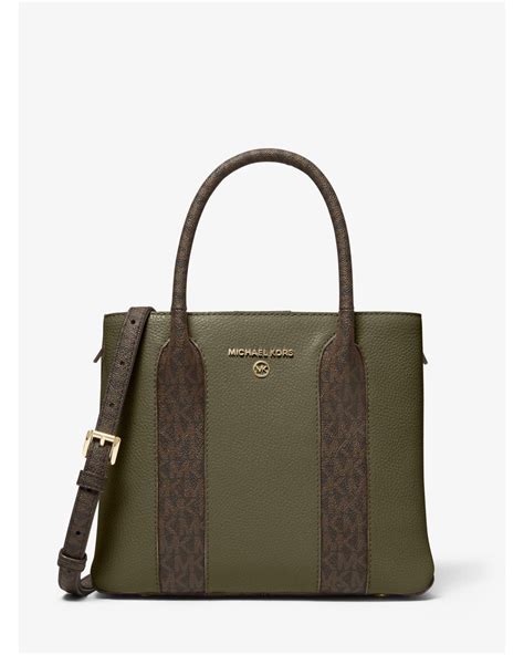 michael kors olive green tote